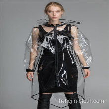 Vêtements de pluie pour adultes en PVC translucide de haute qualité